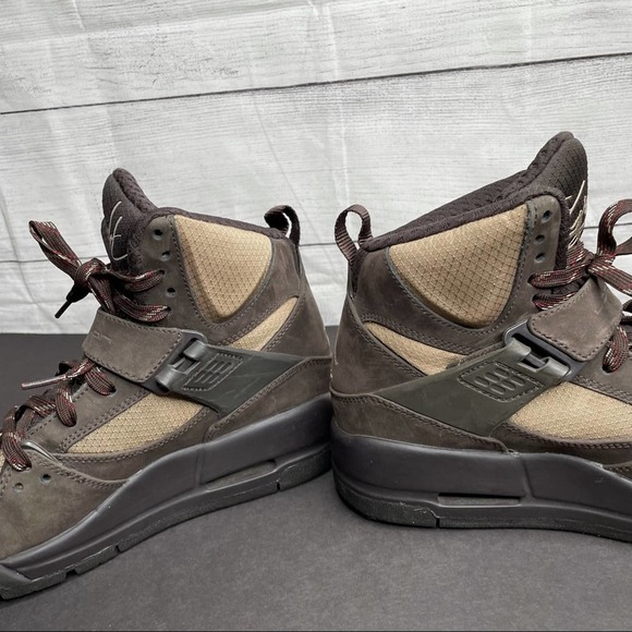 Air Jordan | Brown Suede Jordan Flight 45 Trk High Boot Sneaker 5.5Y - Picture 4 of 11